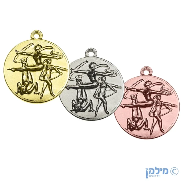 מדלית התעמלות אומנותית עם סרט